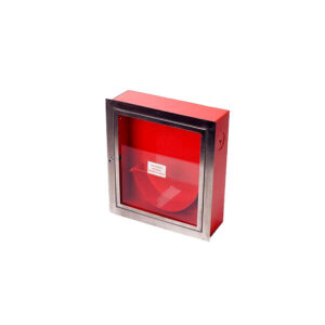 GABINETE MANGUERA 1 3/4" PUERTA Y PESTAÑA EN ACERO INOXIDABLE Y VIDRIO